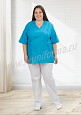 Блуза медицинская женская арт. М-40-11-ТС (size +) - 3