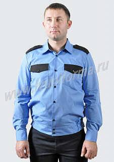 Рубашка охранника дл. рукав на резинке мужская